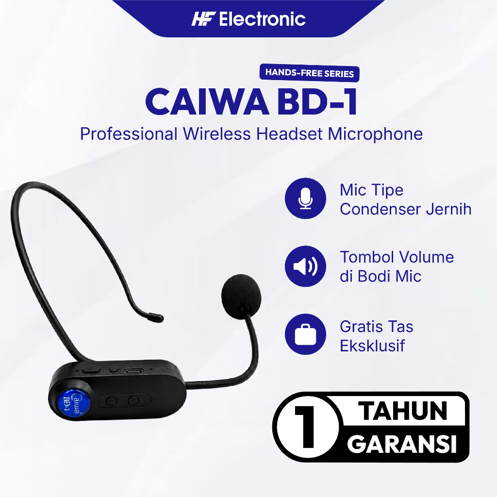 Jual Mic Bando Wireless CAIWA BD-1 New - Mic Headset Jangkauan Luas ...