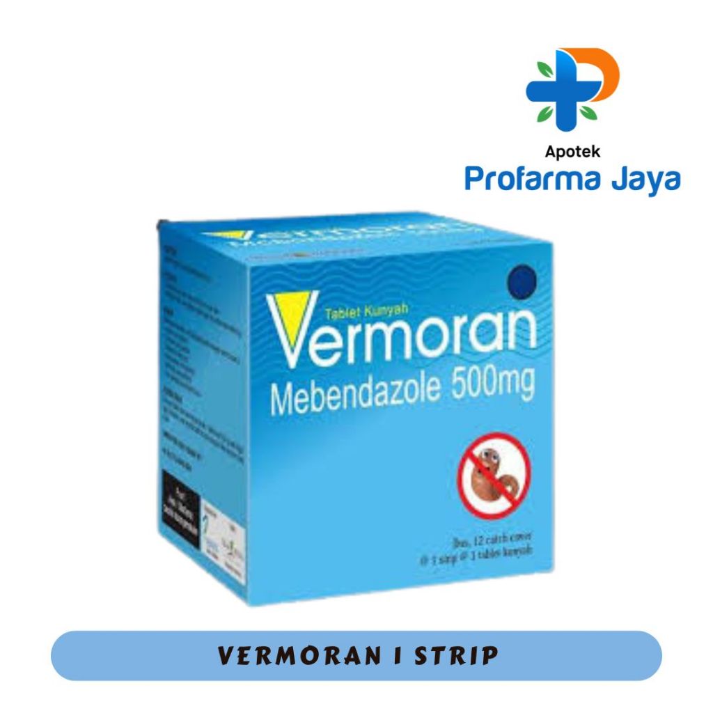 Jual VERMORAN 1 STRIP @ 1 TABLET KUNYAH | Shopee Indonesia