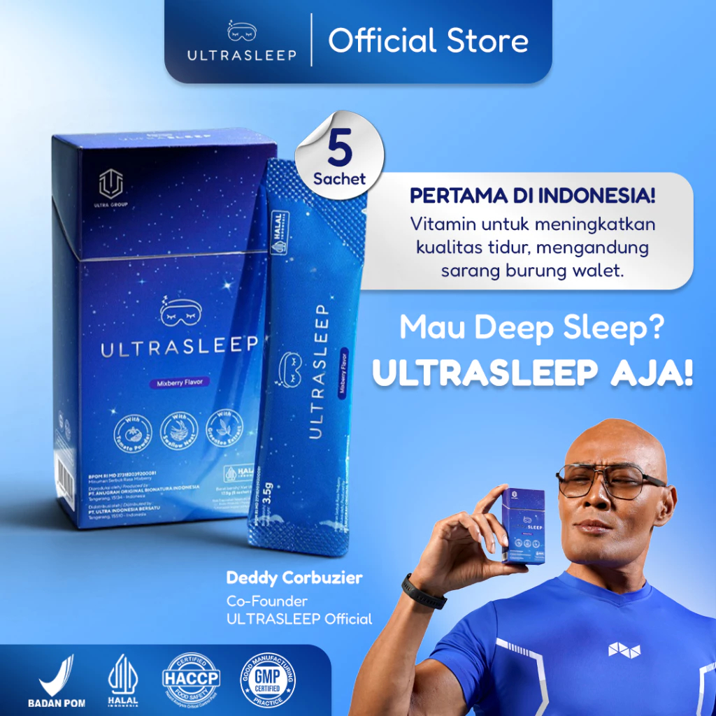 Jual Ultra Sleep 5 Sachet Suplemen Tidur Nyenyak Alami Susah Tidur ...