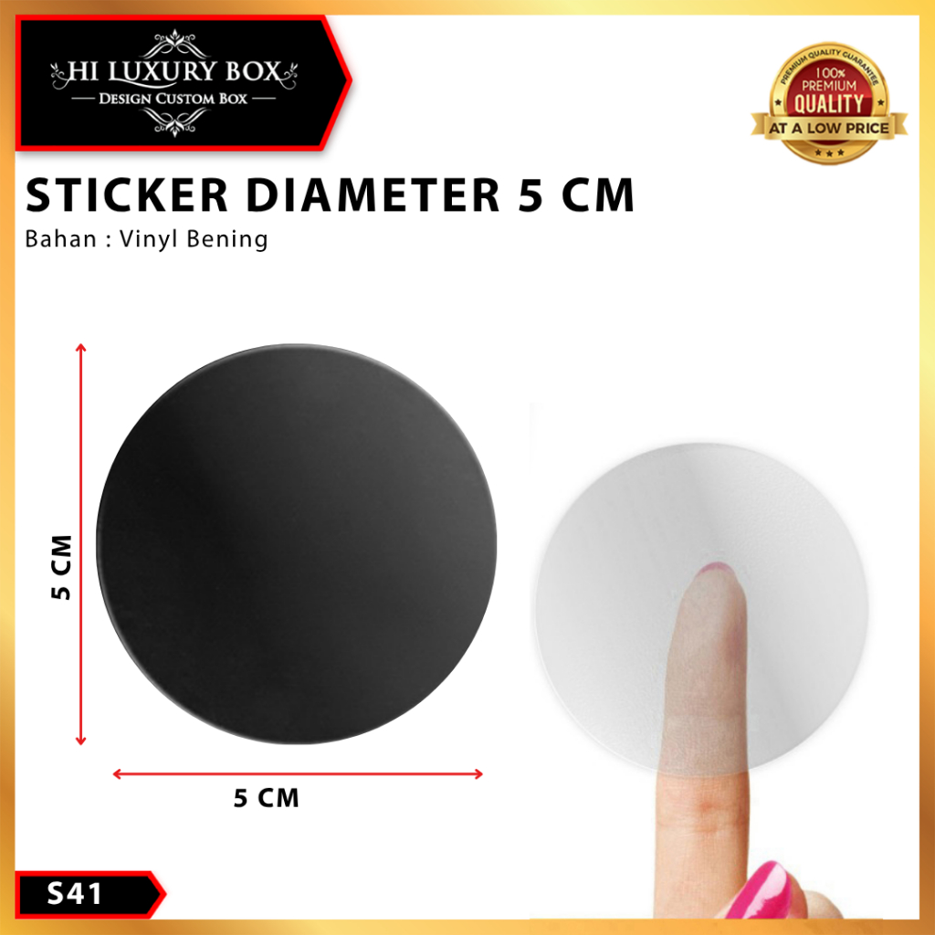 Jual Sticker Bulat Murah|Sticker Vinyl|Sticker Bening|Sticker 5cm|S41 ...