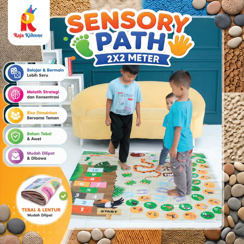 Jual Sensory Path Mainan Edukasi Motorik dan Sensorik Anak Usia 3 4 5 ...