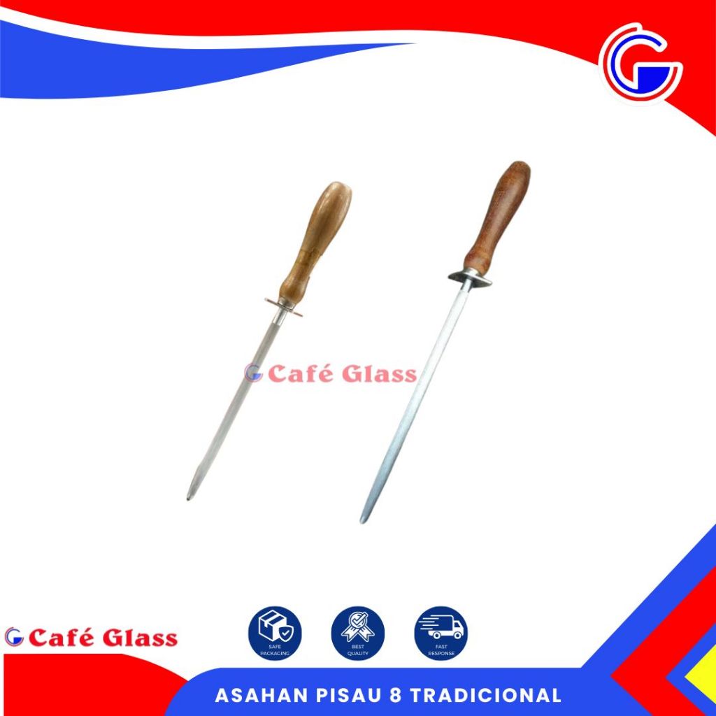 Asahan Gagang Kayu-Asahan Baja-Asahan Pisau 8 Traditional-22229/008