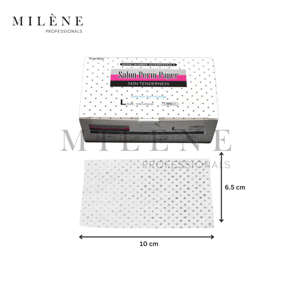Kertas Perm Paper Keriting Rambut Milene | Tissue Alas Keriting Rambut | Tisu Lubang Toni Down Cold Perm Salon Bolong Tianba