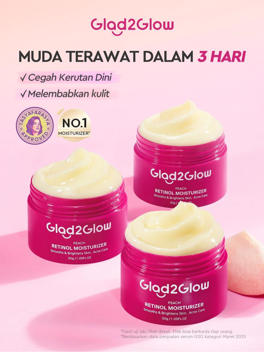 Glad2Glow Peach Retinol Moisturizer 30g
