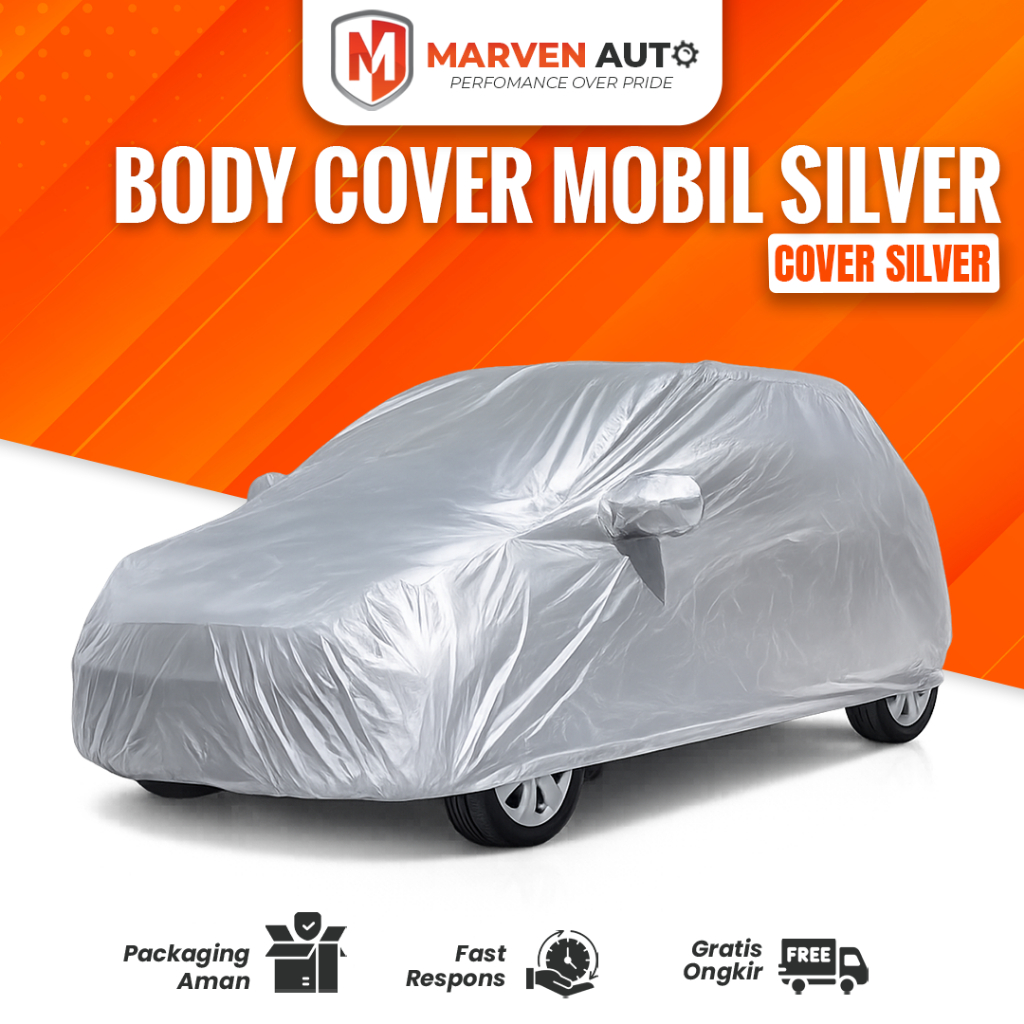 Cover Mobil Avanza Xenia Calya Sigra Brio Agya Ayla Xpander Ertiga Rush Terios Innova Innova Zenix Fortuner Pajero Sport HRV Raize Rocky XL7 Stargazer Creta BRV Livina GrandMax Panther APV Luxio Kijang LGX Taruna Yaris Jazz Baleno Mirage - Silver Anti Air
