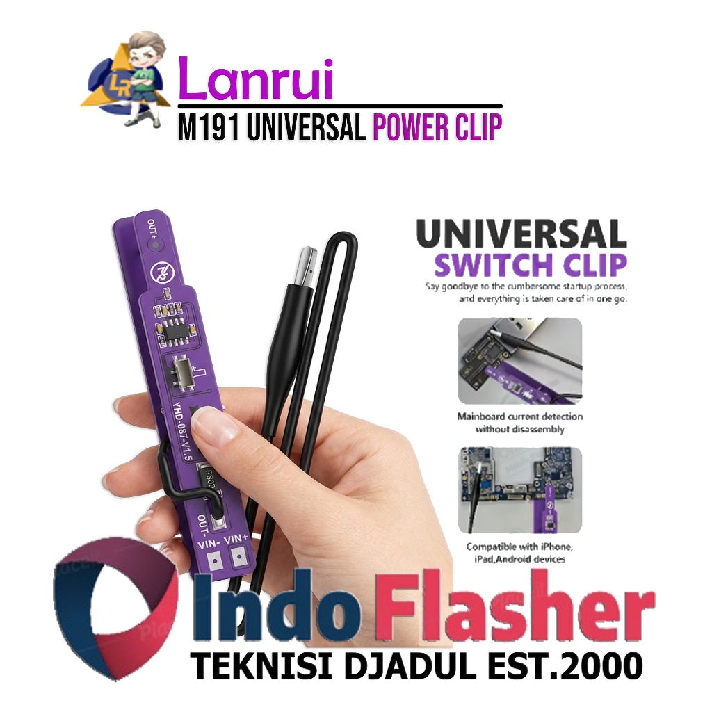 Jual Lanrui M191 Universal Switch Clip - Alat Menyalakan HP Tanpa ...