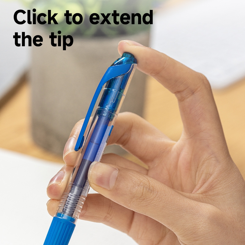 Bantex Pulpen Gel Warna Warni / Colorful Gel Pen 0.5mm Soft Rubber Grip Metal Clip BG111X (4)