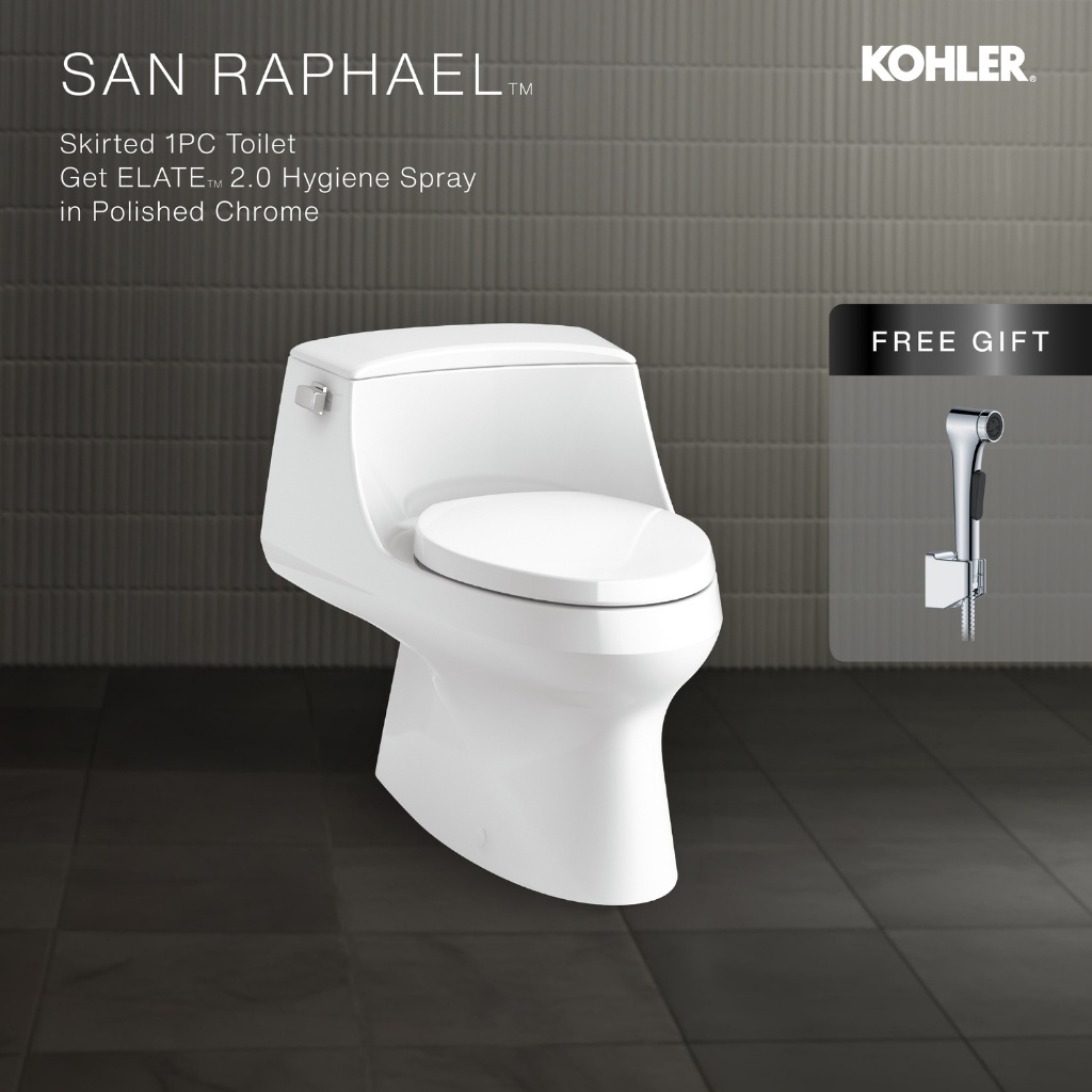 Jual (MID-YEAR SALE) KOHLER San Raphael Kloset Duduk Toilet Skirted 1PC ...