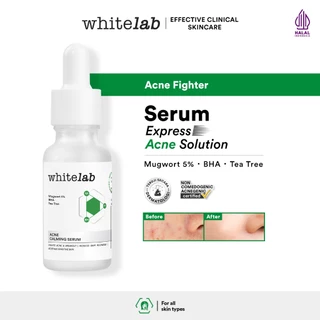 Whitelab Acne Calming Serum - Serum untuk Kulit Jerawat, Bruntusan, dan Berminyak dengan Mugwort, BHA & Tea Tree [BPOM]