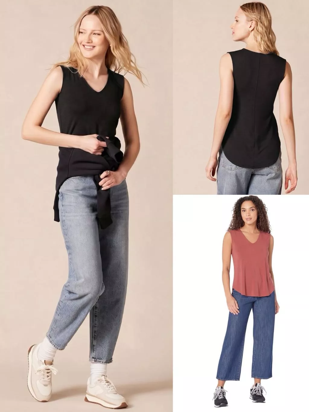 Kaos Lekbong Wanita AMZ Women's Jersey Standard-Fit V-Neck Tank Top - 2520