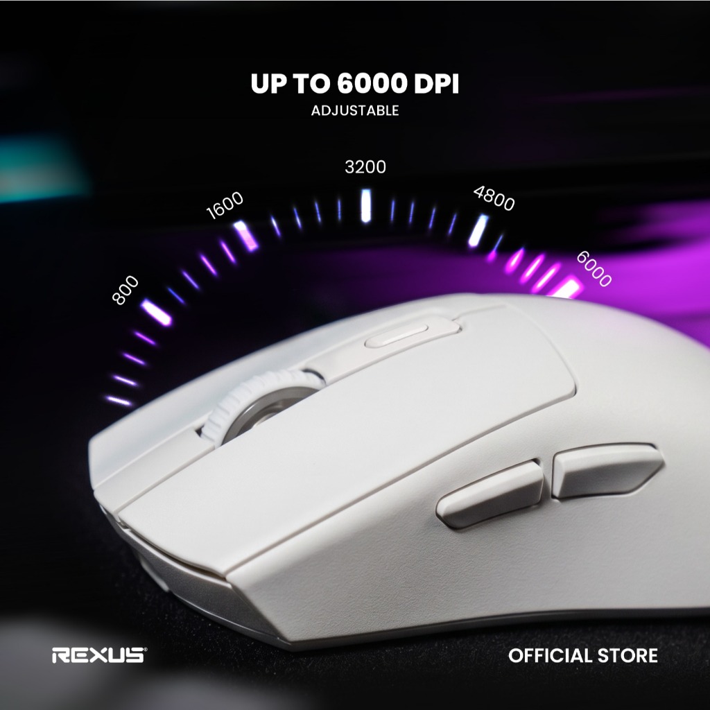 Rexus Xierra RX108 V2 Mouse Gaming Wireless Dual Connection - Include Charging Dock (3)