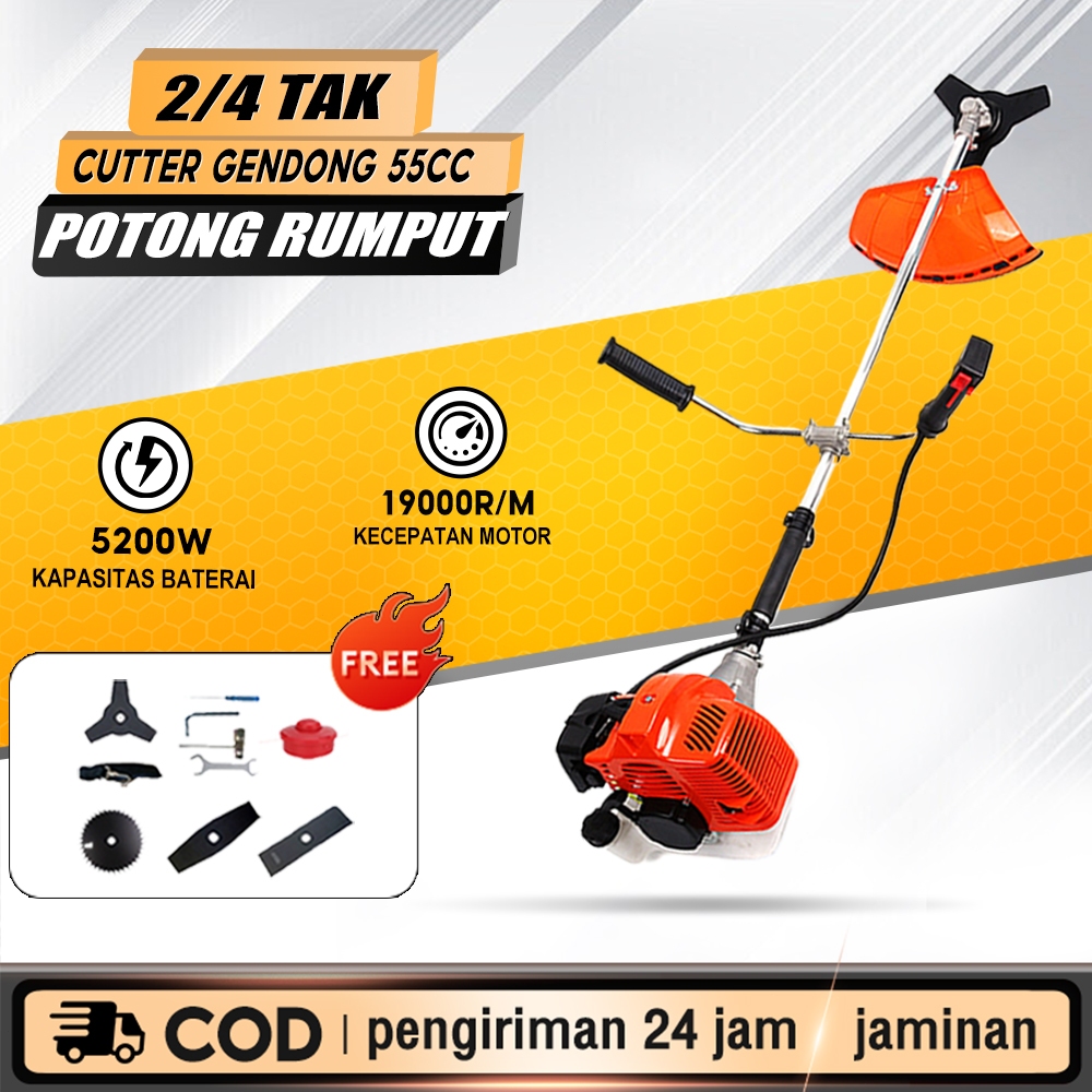Jual REAIM Mesin Potong Rumput 4 Tak Brush Cutter Gendong 55CCMesin ...
