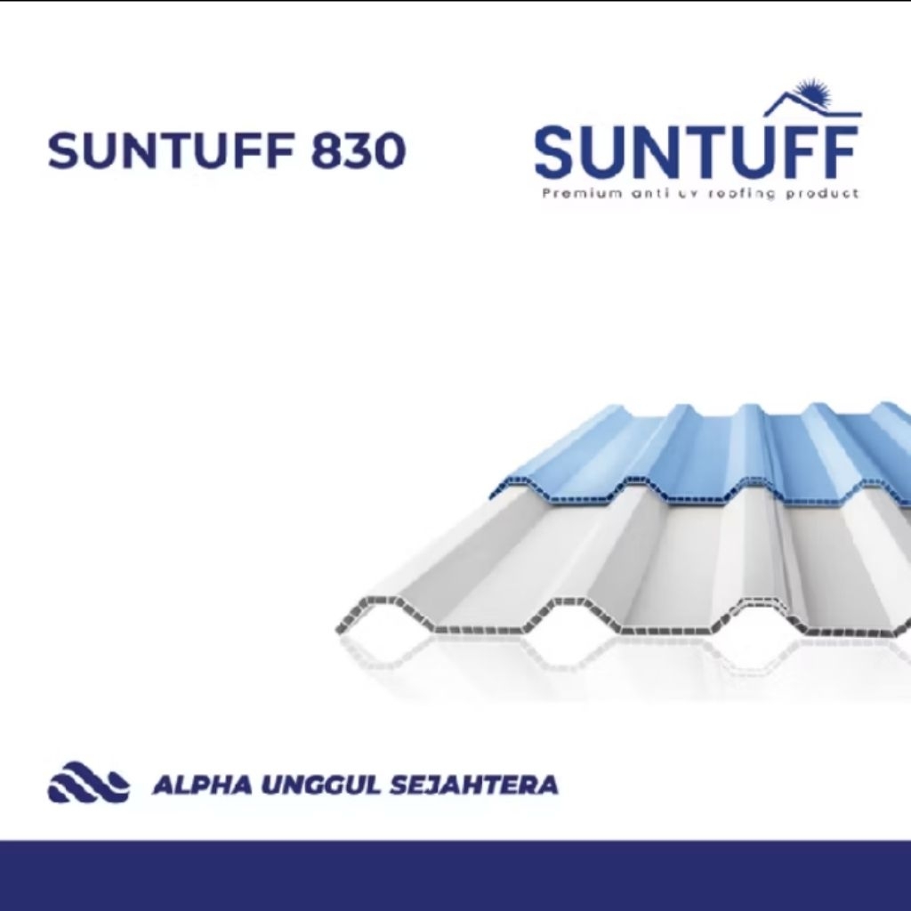 Jual Atap UPVC SUNTUFF Premium Anti UV Roofing Lebar 88.5 cm Tebal 10mm ...