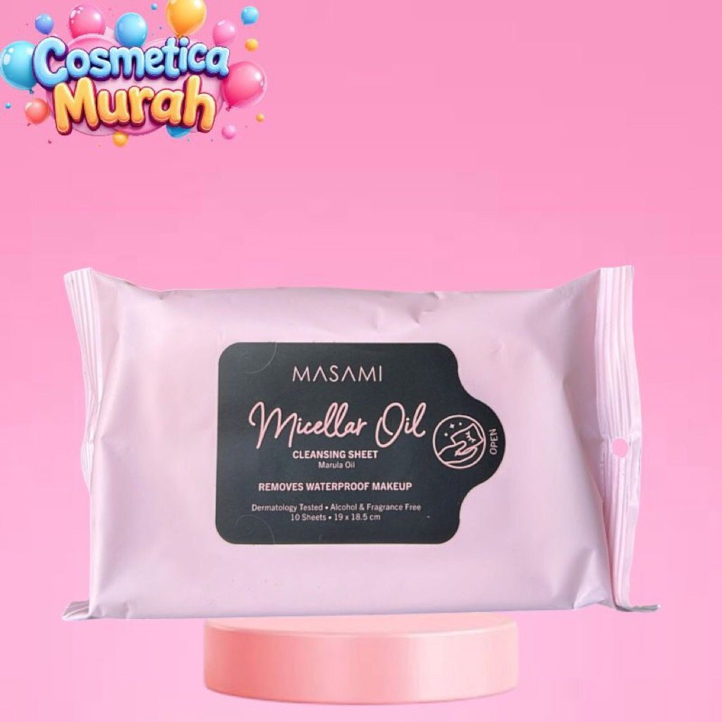 cb.ox} MASAMI micellar oil cleansing sheet 10 s tissue pembersih make up waterproof sekali usap tidak perih di mata