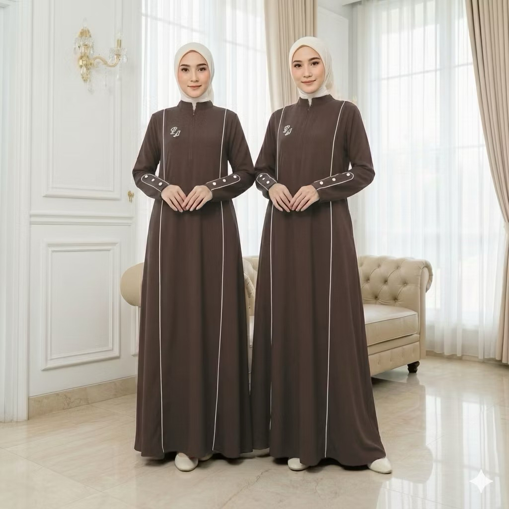 Dress Naira  series | Gamis Muslimah Terbaru Bahan Cey Airflow Premium Adem Tidak Panas | Dress Panjang Wanita Syar’i Elegan Simple Harga Ter Murah Grosir Gamis