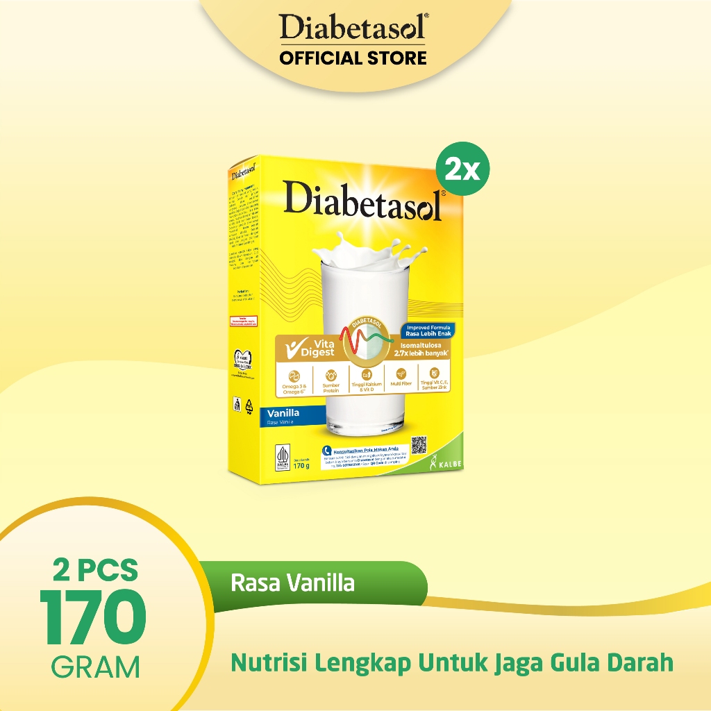 Diabetasol Vanilla 170g - 2 Pcs