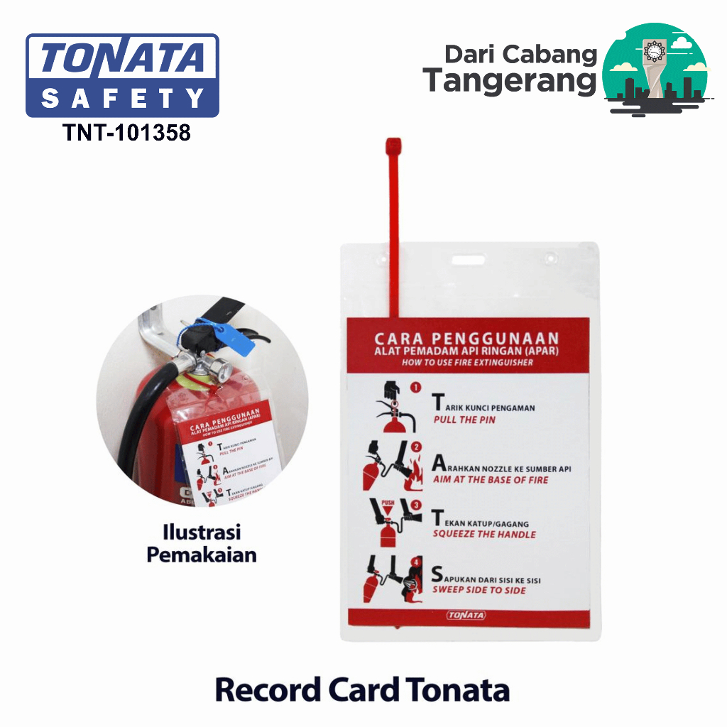 Jual Kartu Pengecekan APAR Tonata / Record Tag Card / Checklist / Kartu ...
