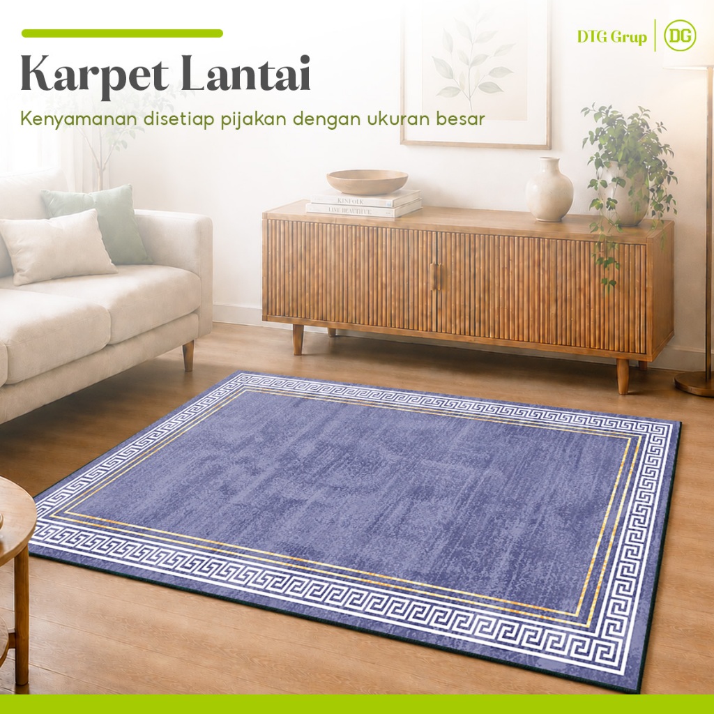 DTG - Karpet Lantai Eropa 195x140CM 195x220CM 195x270CM Karpet Ruang Tamu Karpet Permadani Anti Slip