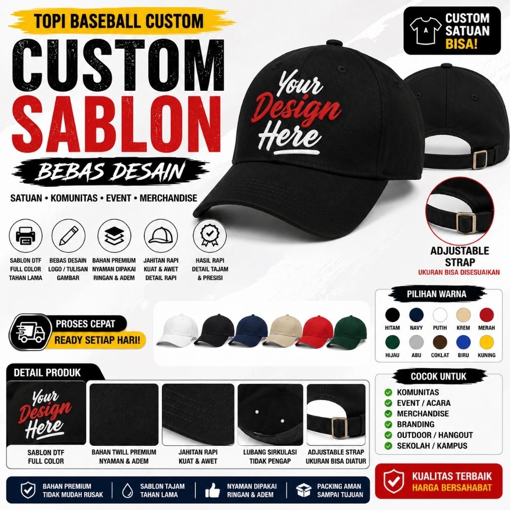Jual Topi Custom Terlengkap & Harga Terbaru Agustus 2026 | Shopee Indonesia