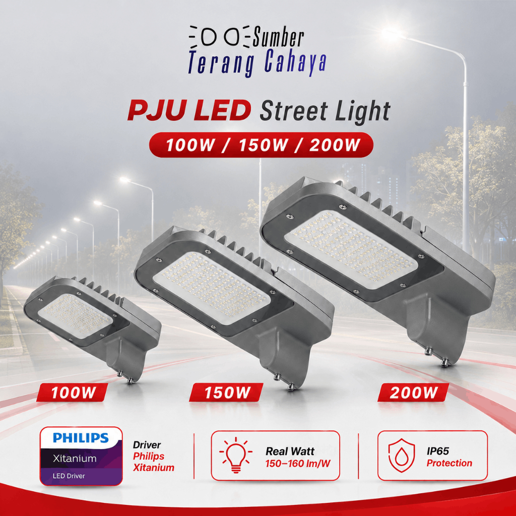 Jual Lampu Jalan PJU LED Premium Trafo Philips Chip Lumileds Outdoor ...