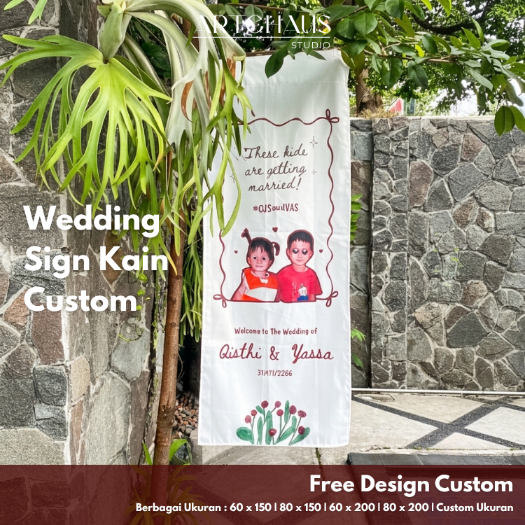 Jual WELCOME SIGN WEDDING | WEDDING SIGN KAIN | BANNER KAIN CUSTOM ...