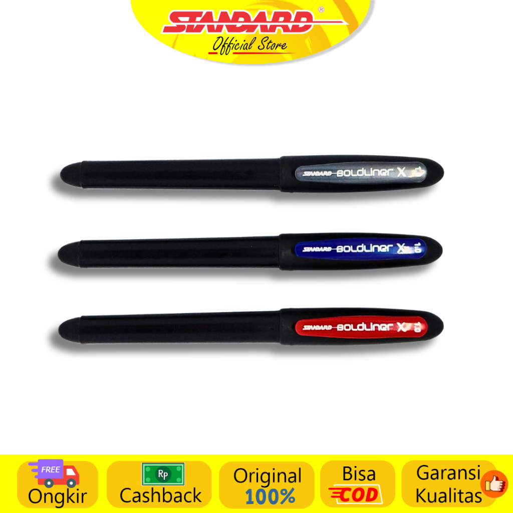 Standard - Pulpen Boldliner X 1.0 ( Alat Tulis / Pen / Ballpoint / Pena )