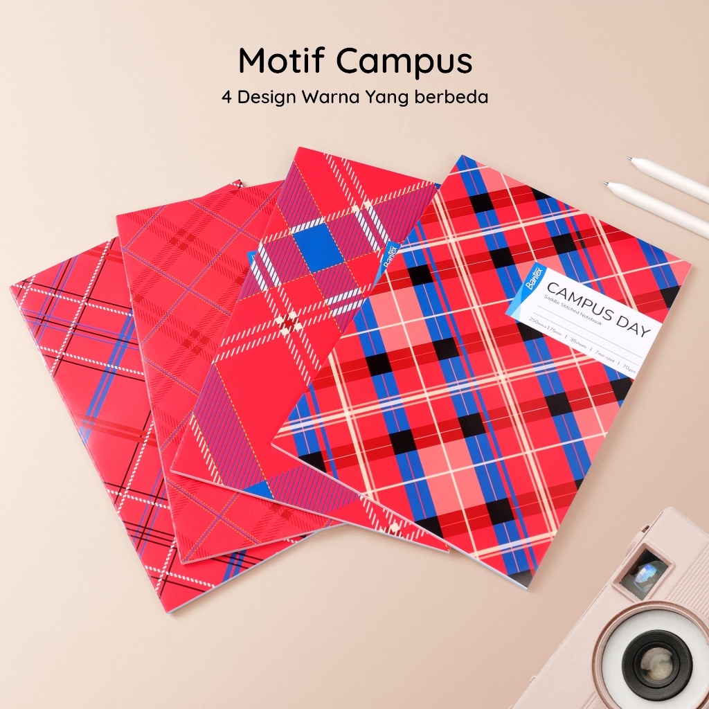 Bantex Buku Tulis Isi 10 Pcs Marble A5/B5 Notebook Catatan Jurnal Bergaris Cover Desain Marble 1 Pack (10 Pcs) (3)