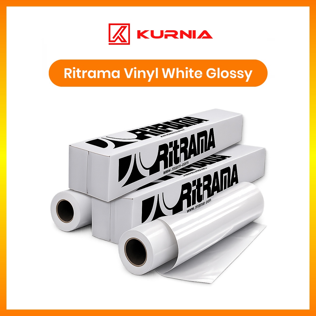 Jual Vinyl Ritrama White Glossy Original Ukuran 150cm x 50m | Stiker ...