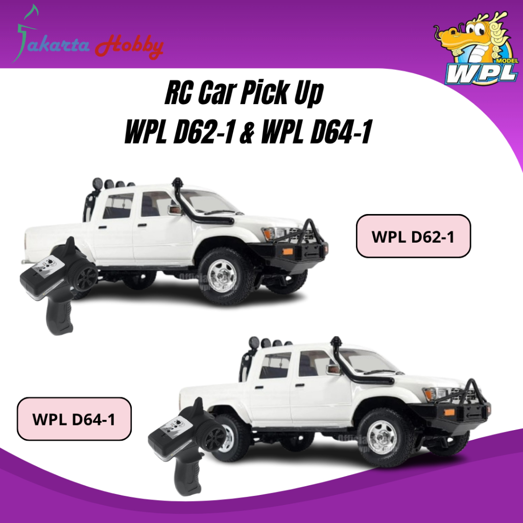 Jual RC Car WPL D64-1 D64 1 RTR 1/16 4WD 2.4Ghz Toyota Hilux