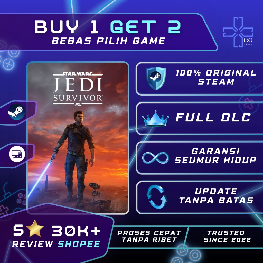 Jual Star Wars Jedi Survivor Deluxe Edition PC Original - DL/Download ...