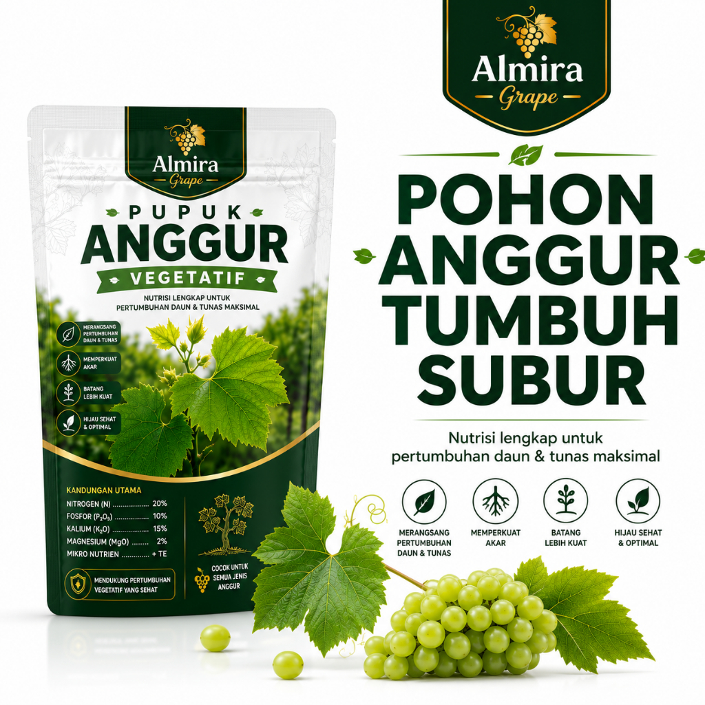 Pupuk Vegetatif - Pertumbuhan Anggur- subur dan vigor