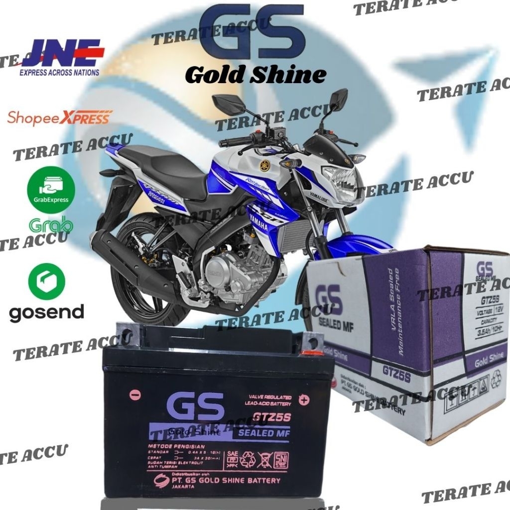 Aki Motor Full Kering GS GOLD SHINE GTZ5S YAMAHA Vixion , R15 , Aerox 125