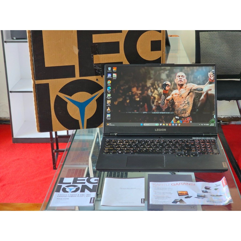 Lenovo Legion 5 AMD Ryzen 5 4600H Ram 16 GB SSD 256 GB HDD 1 TB Nvidia RTX 2060 144 Hz RGB Gaming Editing dan Rendering