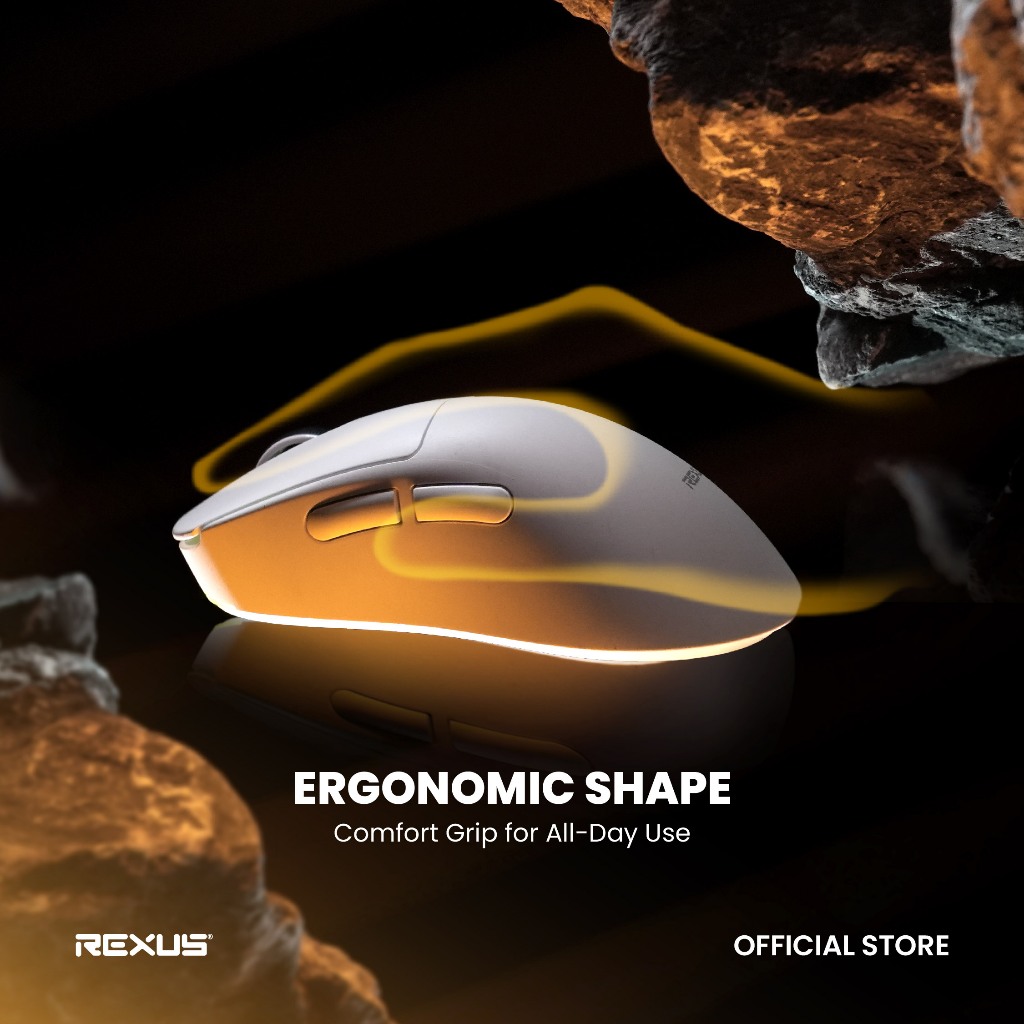 Rexus Riva II Wireless Ergonomic Gaming Mouse Triple Connection PAW 3311 (7)