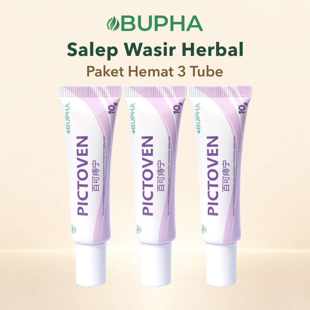 BUPHA Pictoven Paket Hemat 3 Tube Salep Ambeien Herbal