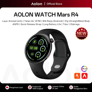 [BD|Diskon s/d 690RB*]Aolon Mars R4 New Smartwatch Whatsapp Reply Call Layer Amoled 1ATM Tahan air AGPS smartwatch wanita pria
