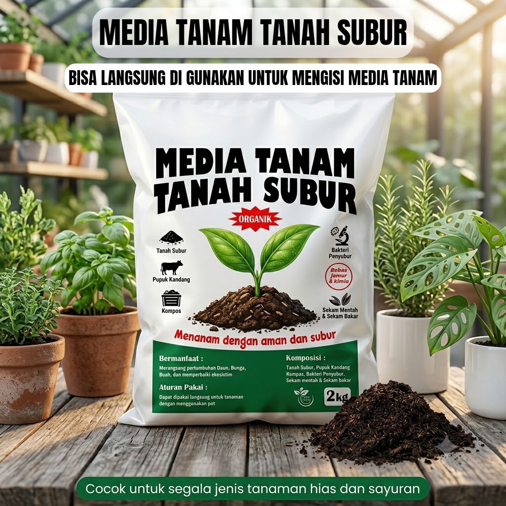 Media Tanam Tanah Subur Tanaman Sehat_5 liter (2kg)