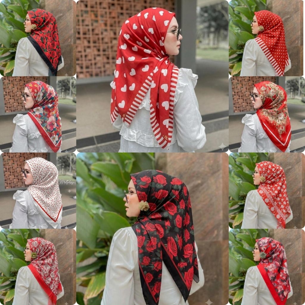 HIJAB MOTIF MERAH PUTIH, HIJAB KEMERDEKAAN 17 AGUSTUS BAHAN KATUN VOAL SUBLIM PREMIUM TERBARU VIRAL