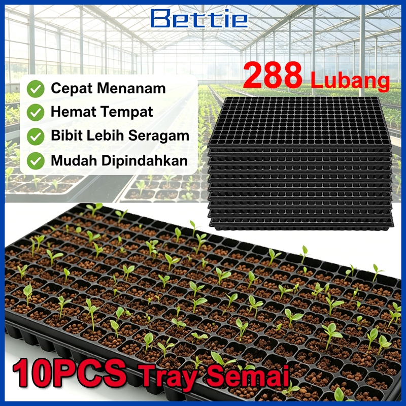 10 Pcs Tray Semai / Tray Semai 288 Lubang Alat Semai Benih/ Pot Hidroponik Potray 0.8mm Seedling Pot