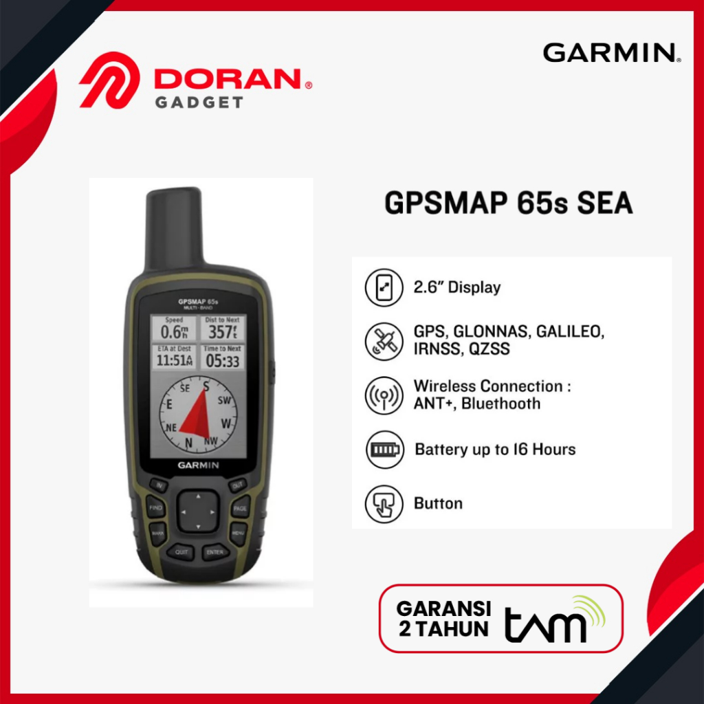 Jual Garmin GPS MAP 65s 65 S GPSMAP Handheld New Original Garansi Resmi ...