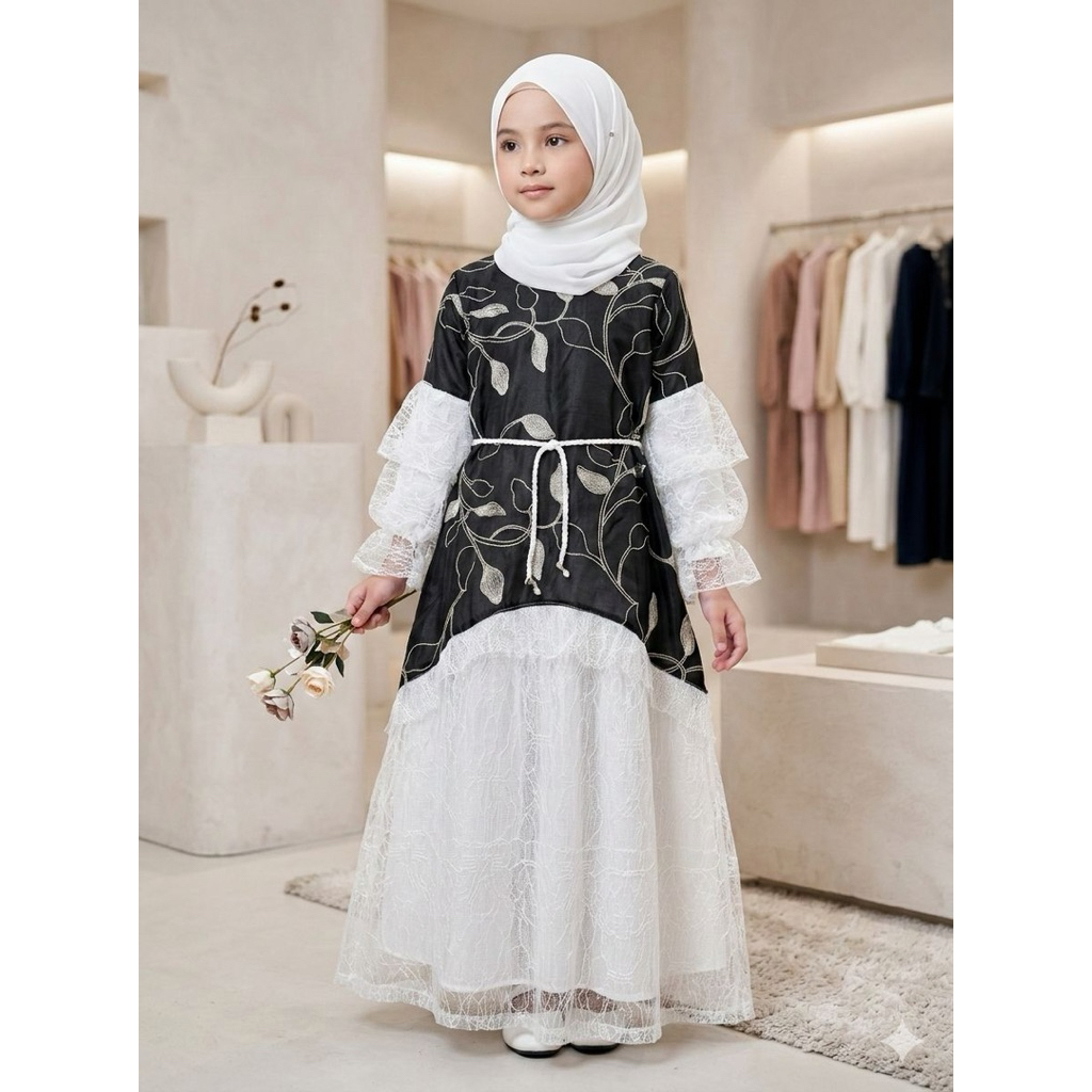 Jual GAMIS ANAK CEWEK model terbaru “gamis bini orang” usia 4-7 tahun ...