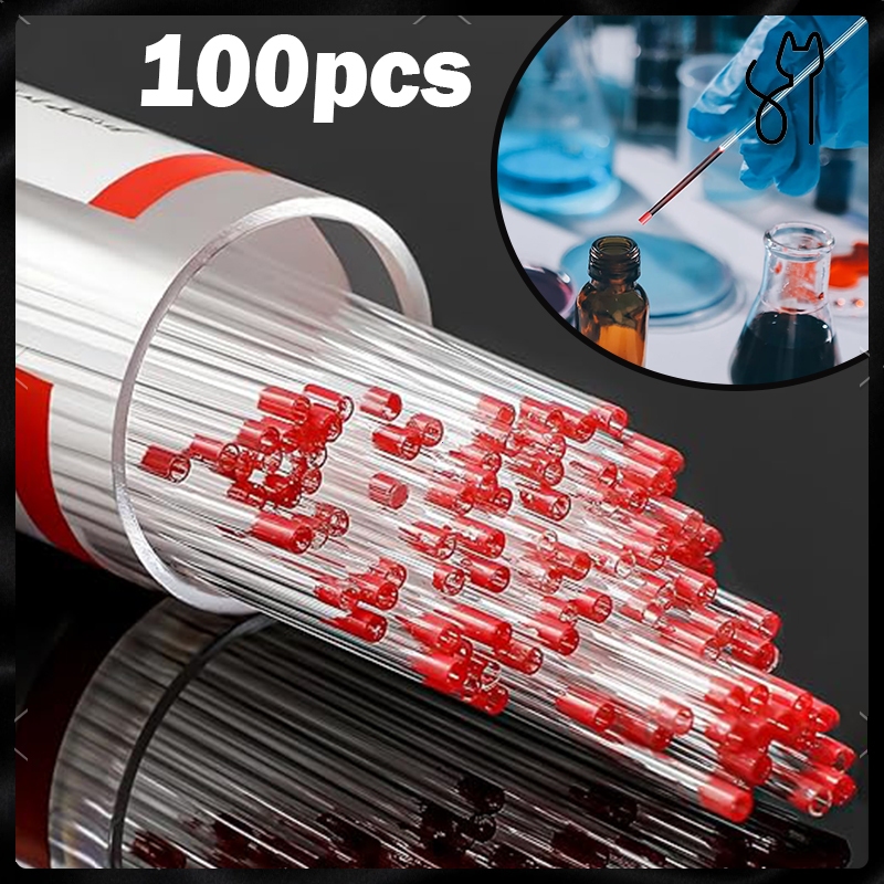 Jual 100Pcs Pipa Kapiler Laboratorium Hematokrit Tabung Kapiler Darah ...