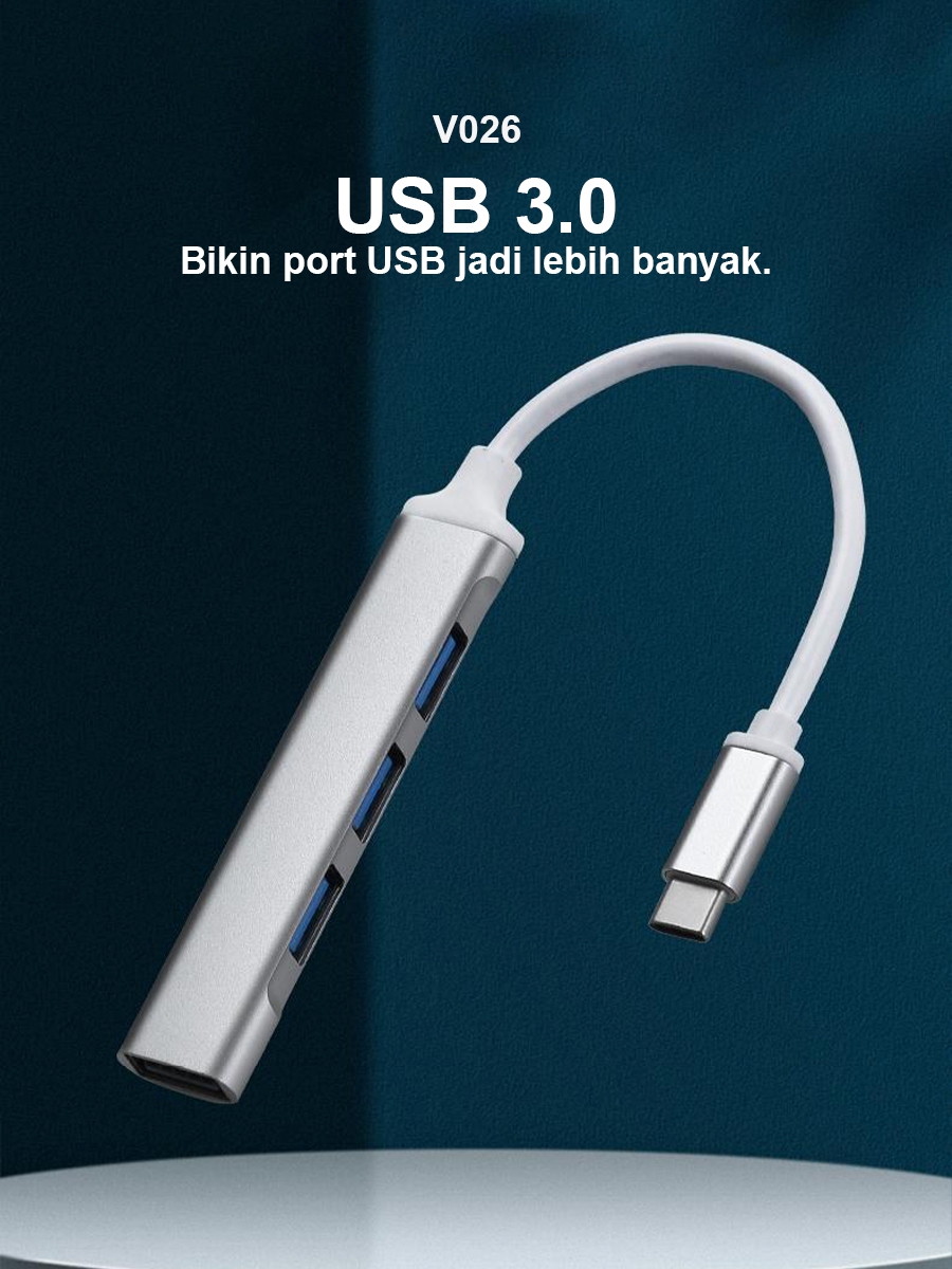 Jual MATEI 4-in-1 USB HUB Splitter Type-C / USB-A USB 3.0 High-Speed ...
