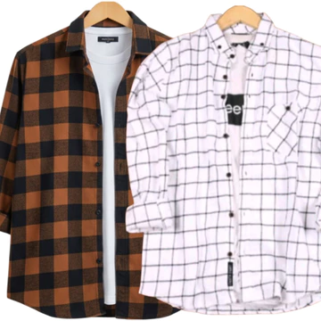 Paket Hemat 90Ribu Dapat 2 Pcs Kemeja Flanel Pria Lengan Panjang Distro Flanel Motif Kotak Pria