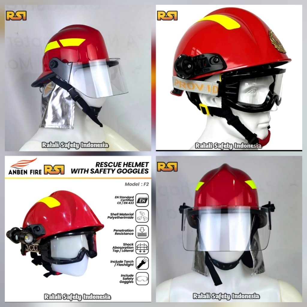 Jual Helm Safety ANBEN - F2 Pemadam Kebakaran SAR - Rescue Helmet ...