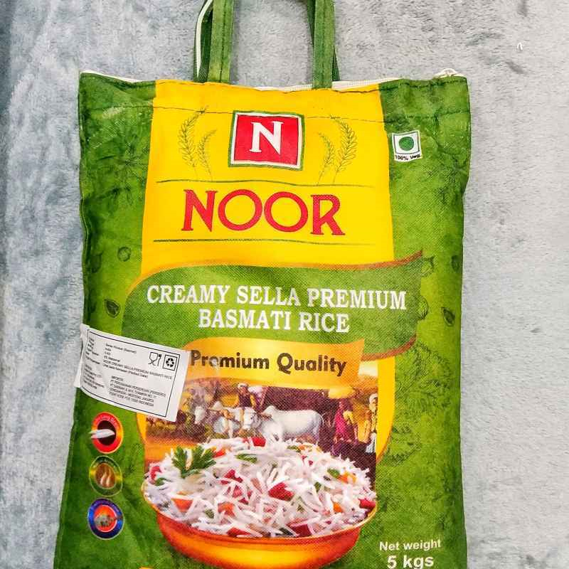 Jual Beras Basmati NOOR Premium Creamy Sella Kemasan Tas 5kg Basmati ...