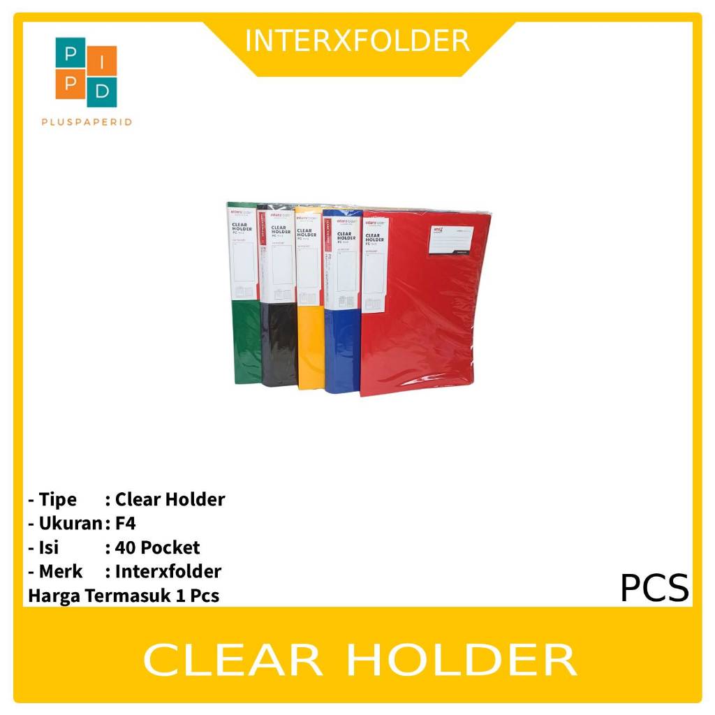 Jual INTER X FOLDER - Clear Holder 40 Pocket F4 - Pcs | Shopee Indonesia