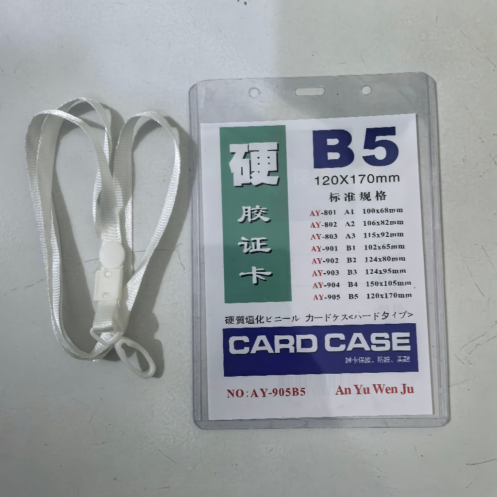 Jual ID Card Case B5 + Tali Pilihan Warna Cocok Untuk Name Tag Kartu ...