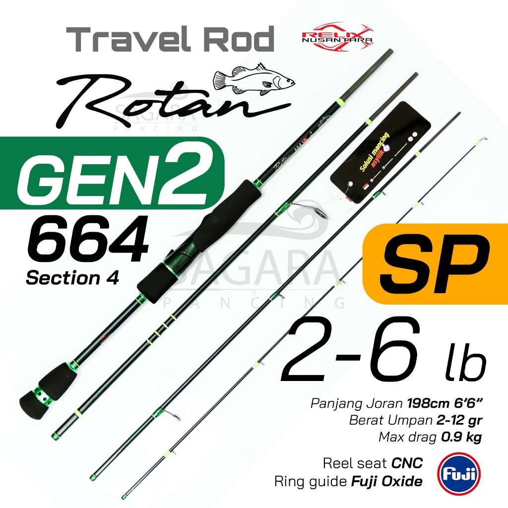 リール Mobile Rod Relix Indonesia 504UL set Jual Travel ROD Rotan RED | Rotan GEN 2 | Rotan GEN 3 Relix