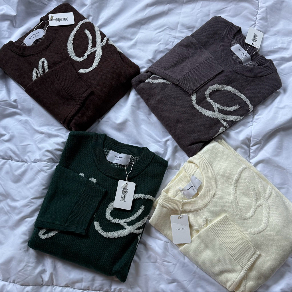 Jual Praedae Studio - Ether Knitwear Dark Grey | Shopee Indonesia